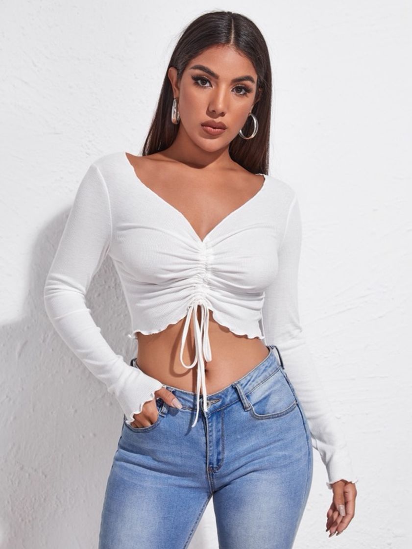 Moda Cropped Branco