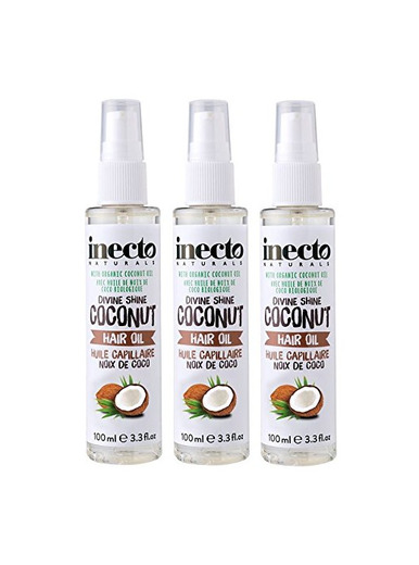 Inecto Naturals Divine Shine - Aceite de coco para cabello
