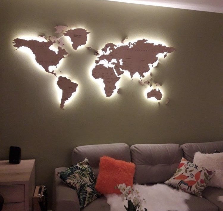 Social Candeeiro Mapa Mundo