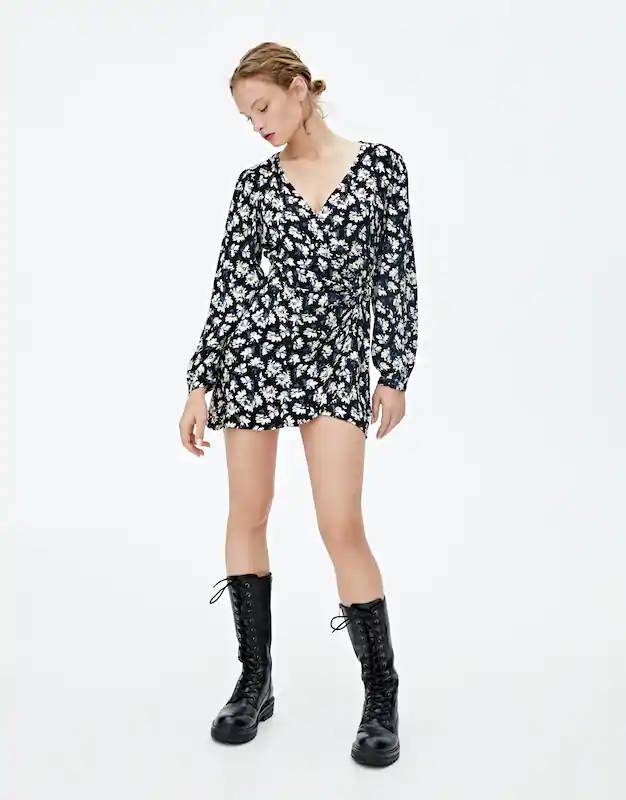 Vestido cruzado - Pull and Bear