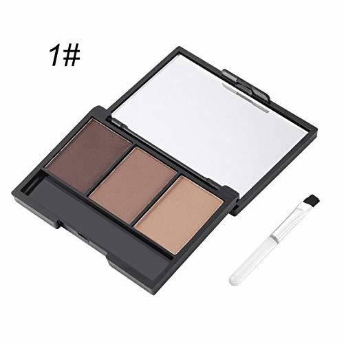 Belleza Heaviesk polvo de cejas 3 colores Mineral Eyebrow Cake Powder paleta de