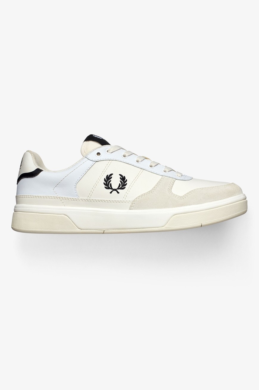 Fashion B300 de pele - Branco neve | Fred Perry