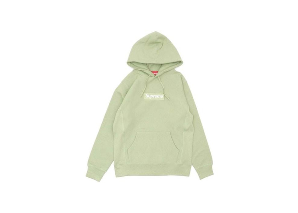 Supreme Box Logo Hooded Sweatshirt Sage