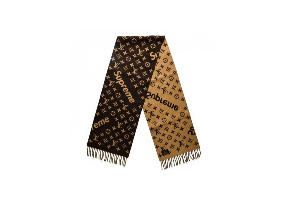 Supreme x Louis Vuitton Monogram Scarf Brown