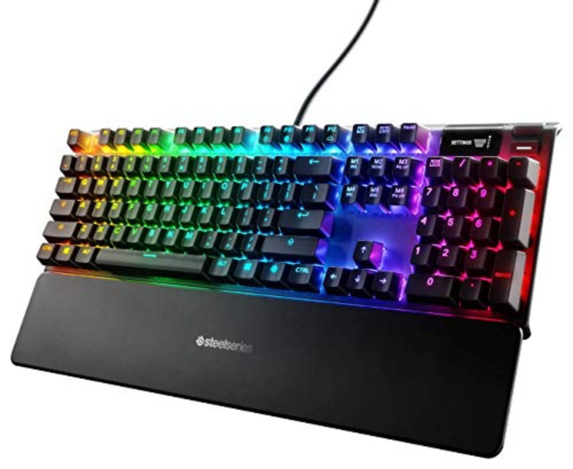 Place SteelSeries Apex 7 - Teclado mecánico para Gaming, Smart Display OLED, Passthrough