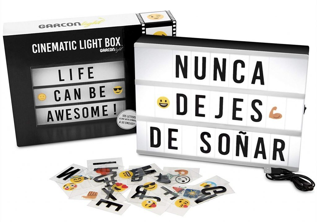 Elemento de la categoría hogar Caja de Luz LED A4 con 300 Letras, Divertidos Emojis y 2