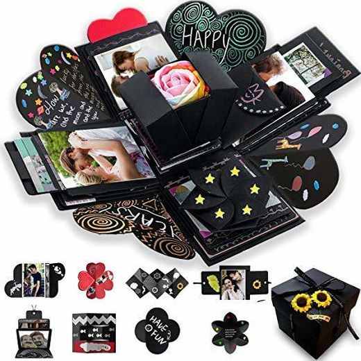 EKKONG Explosion Box Scrapbook Creative DIY Photo Album de Accesorios para cumpleaños