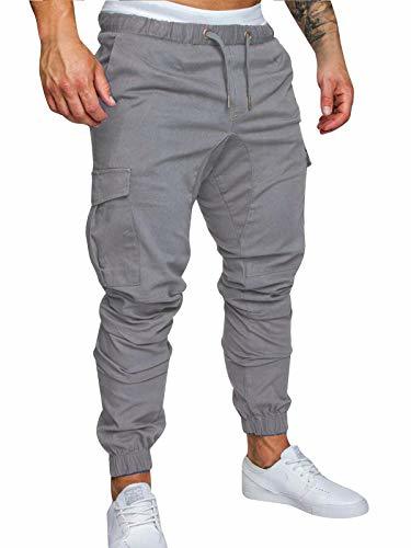 Social FGFD Pantalones de Hombre Jogger Deportivos Pantalón Cargo Casuales Chino de Algodón
