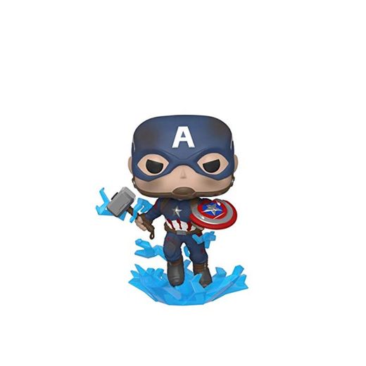 Funko- Pop Marvel: Endgame-Captain America w/BrokenShield & Mjolnir Capt A w/BrokenShield&Mjolnir Collectible