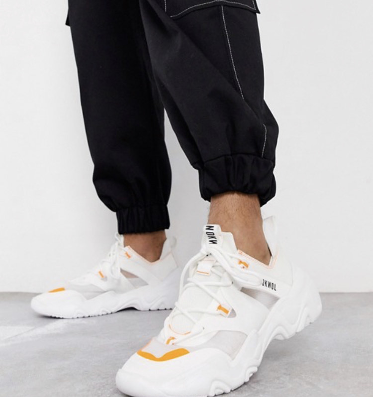 Product Nokwol mesh running chunky trainers in white