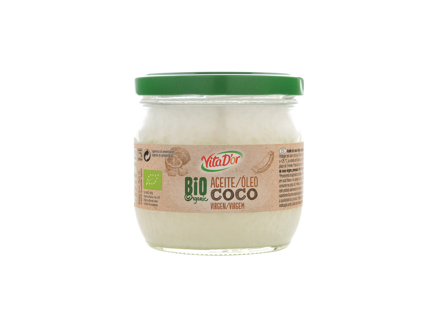 Moda Vita D'or® Óleo de Coco Virgem Bio 