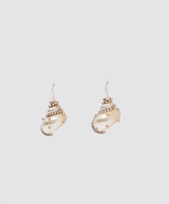 Moda Brincos de búzio com jóias ✨