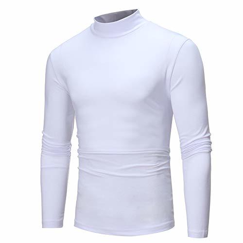 Fashion JiaMeng Camiseta Básica De Manga Larga Longsleeve para Hombre con Cuello Blusa