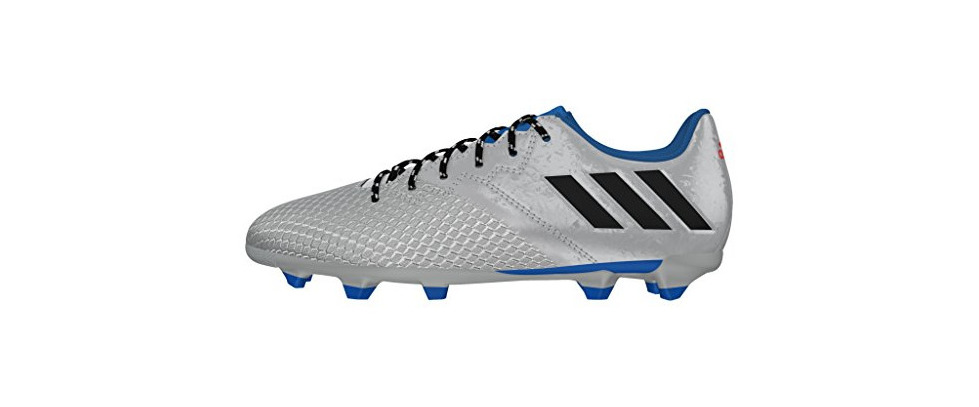 Social adidas Messi 16.3 FG J, Botas de fútbol para Niños, Plata