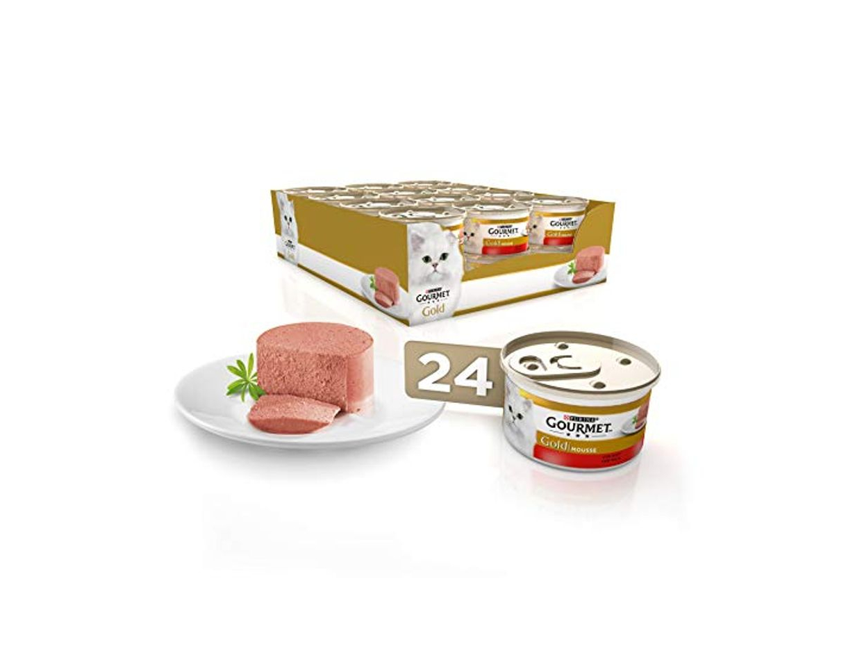 Product Purina Gourmet Gold Mousse comida para gatos con Buey 24 x 85