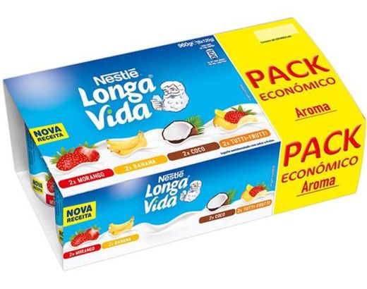 Iogurte Aroma Longa Vida Pack Econ. 4 Sabores 8X120g 