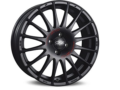 Lugar OZ Superturismo Gt Matt Black Red Lettering 7x18 ET39 4x100 Llantas de