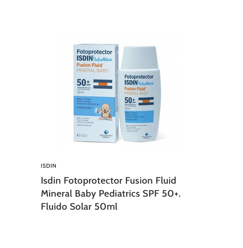 Producto Protetor solar mineral 