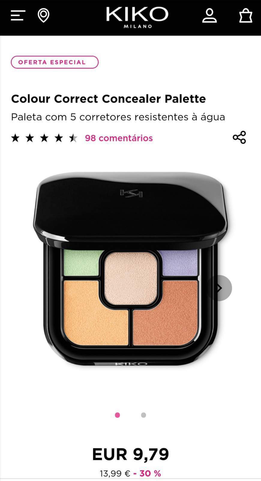 Paleta de correção de imperfeições da pele - kiko