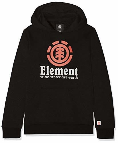 Element Vertical Hood Boy Sudadera con Capucha, Niños, Negro