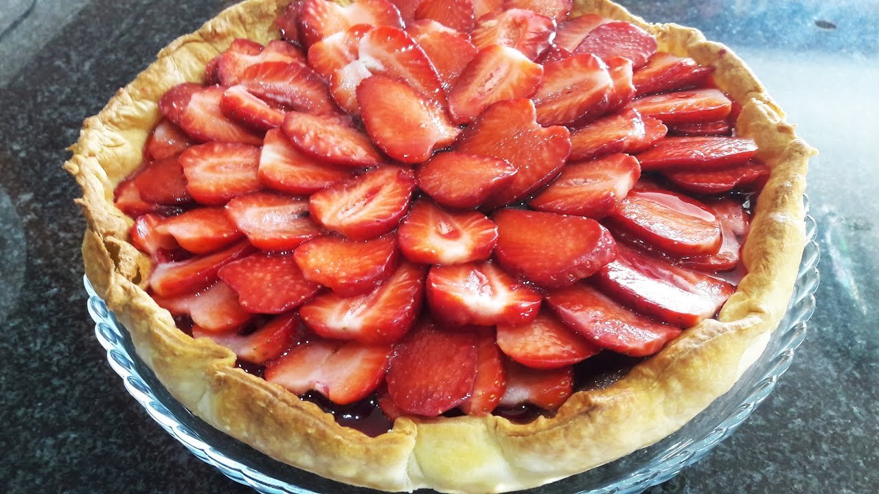 Social Receita de Tarte de Morangos Fácil! - YouTube