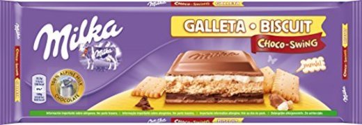 Milka Choco-Swing Tableta de Chocolate y Galleta con Leche