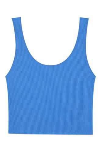 Tshirt crop de alças azul