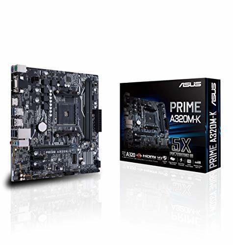 ASUS PRIME A320M-K - Placa Base AMD AM4 mATX con iluminación LED