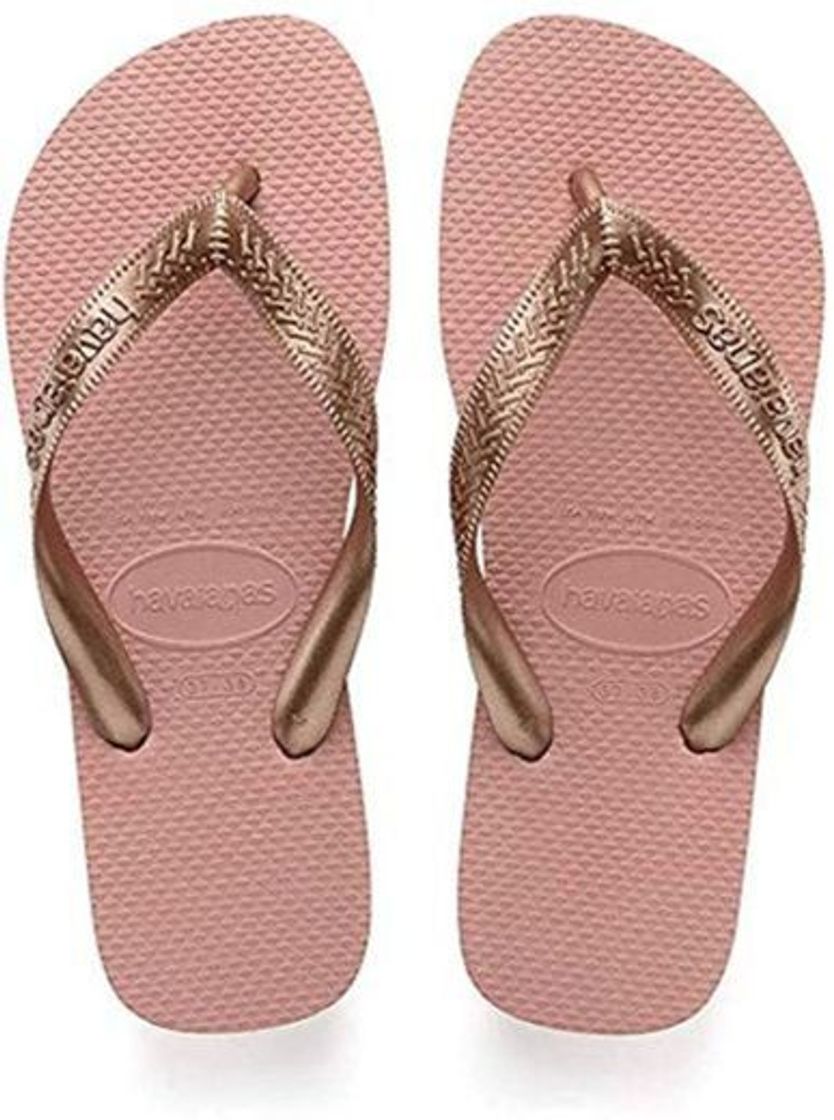 Social Havaianas Top Tiras, Chanclas para Mujer, Dorado
