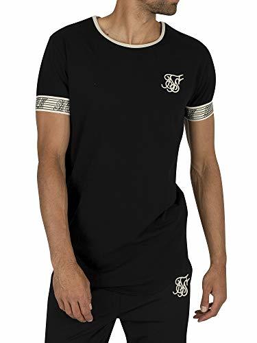 Moda Sik Silk Hombre Camiseta Runner Cuff Gym