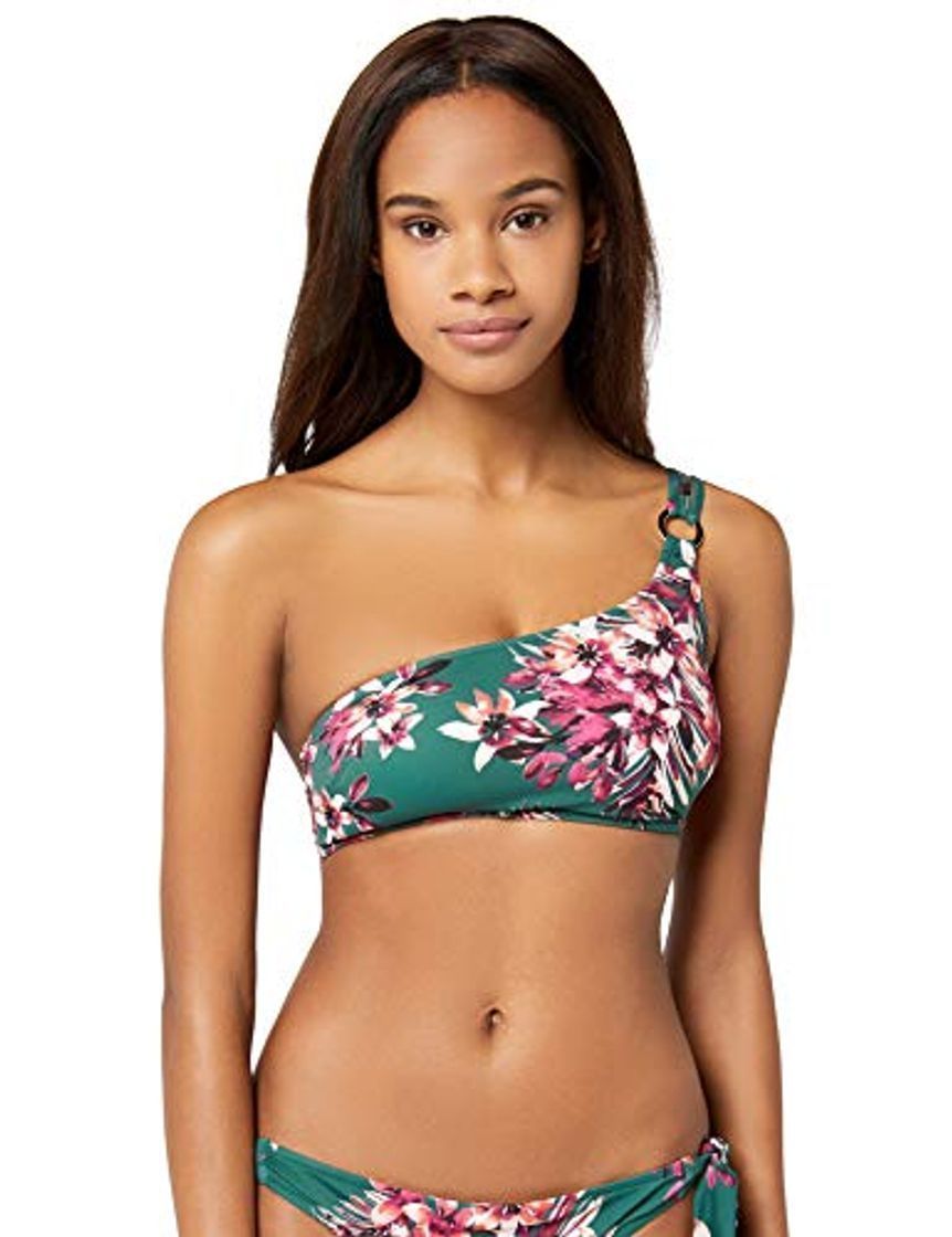 Marca Amazon - IRIS & LILLY Parte de Arriba de Bikini asimetrico