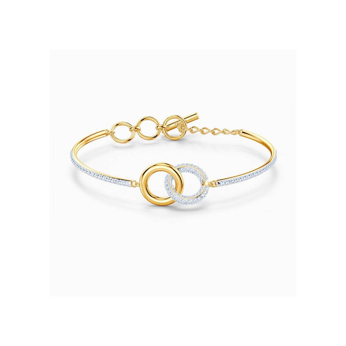 Producto Stone Bangle, White, Mixed metal finish