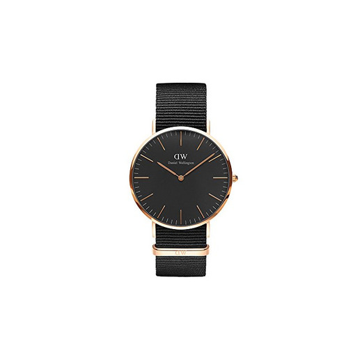 Daniel Wellington Reloj analogico para Unisex de Cuarzo con Correa en Nailon