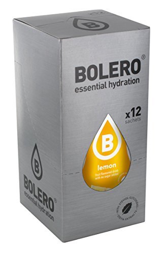Social Bolero Bebida Instantánea sin Azúcar, Sabor Limón - Paquete de 12 x