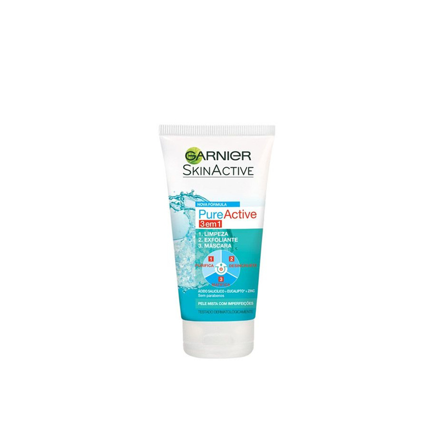 Producto 3 em 1 máscara pure active garnier 