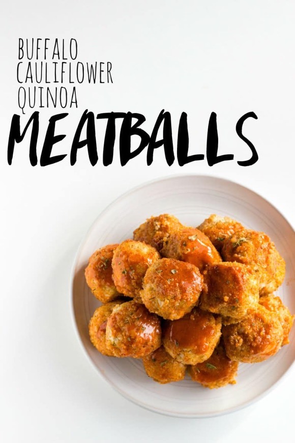 Social Buffalo Cauliflower Quinoa Meatballs