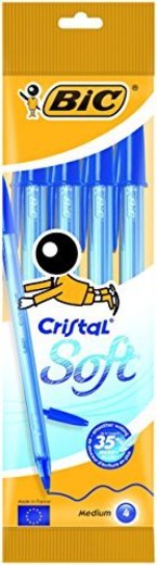 BIC Cristal Soft bolígrafos punta media