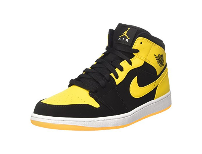 Moda Nike Air Jordan 1 Mid, Zapatos de Baloncesto para Hombre, Negro