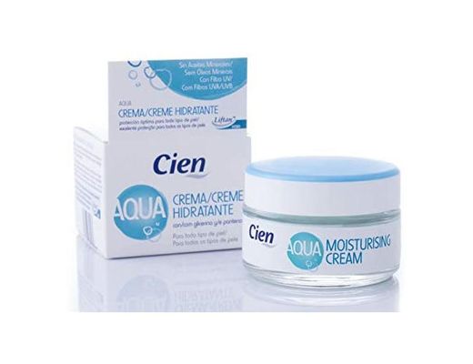 Crema Cien Aqua Hidratante con Glicerina y Pantenol