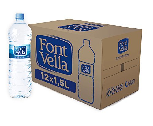 Product Font Vella - Agua Mineral Natural fácil de apilar- Caja 12 x