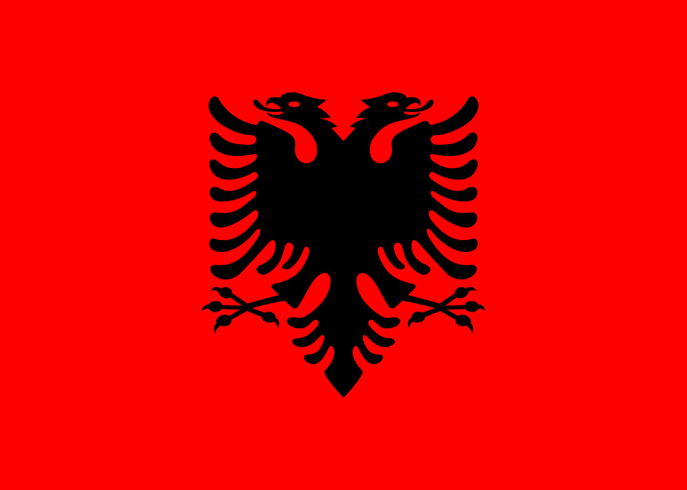 Moda Bandeira da Albania