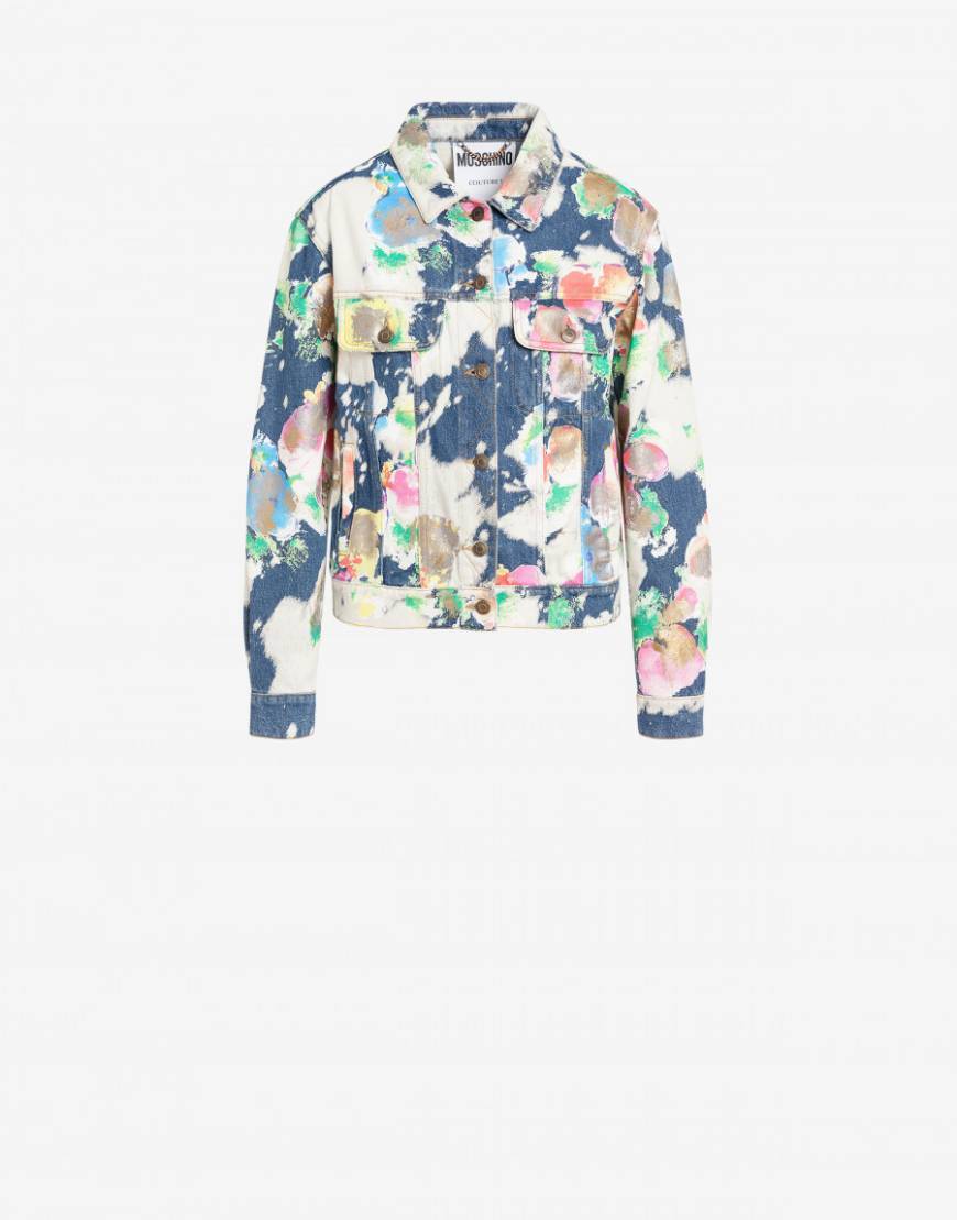 Moda PAINTED AND BLEACHED FLOWERS JACKET

