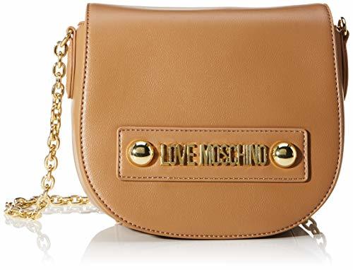 Moda Love Moschino Borsa Small Grain PU, bolso bandolera para Mujer, Beige