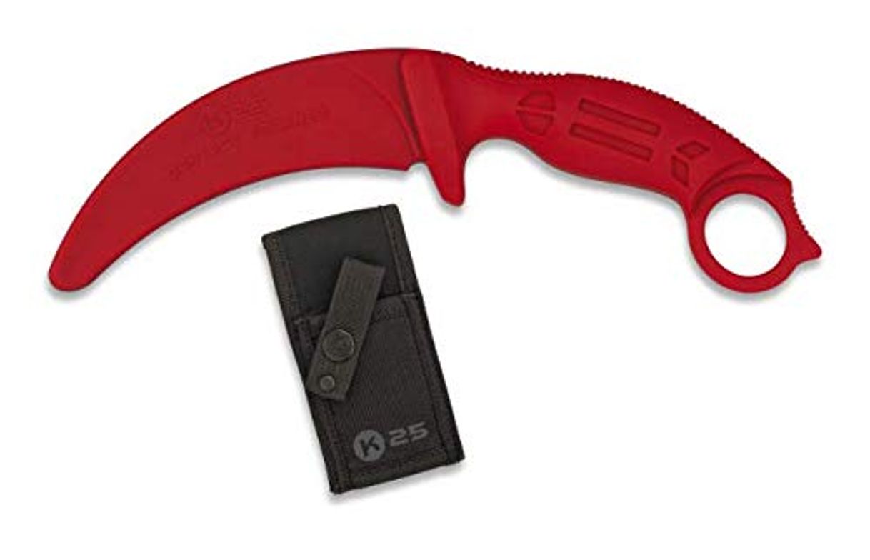 Lugar Cuchillo Entrenamiento Karambit goma Rojo Hoja 10,6 para entrenar artes marciales, dummy,