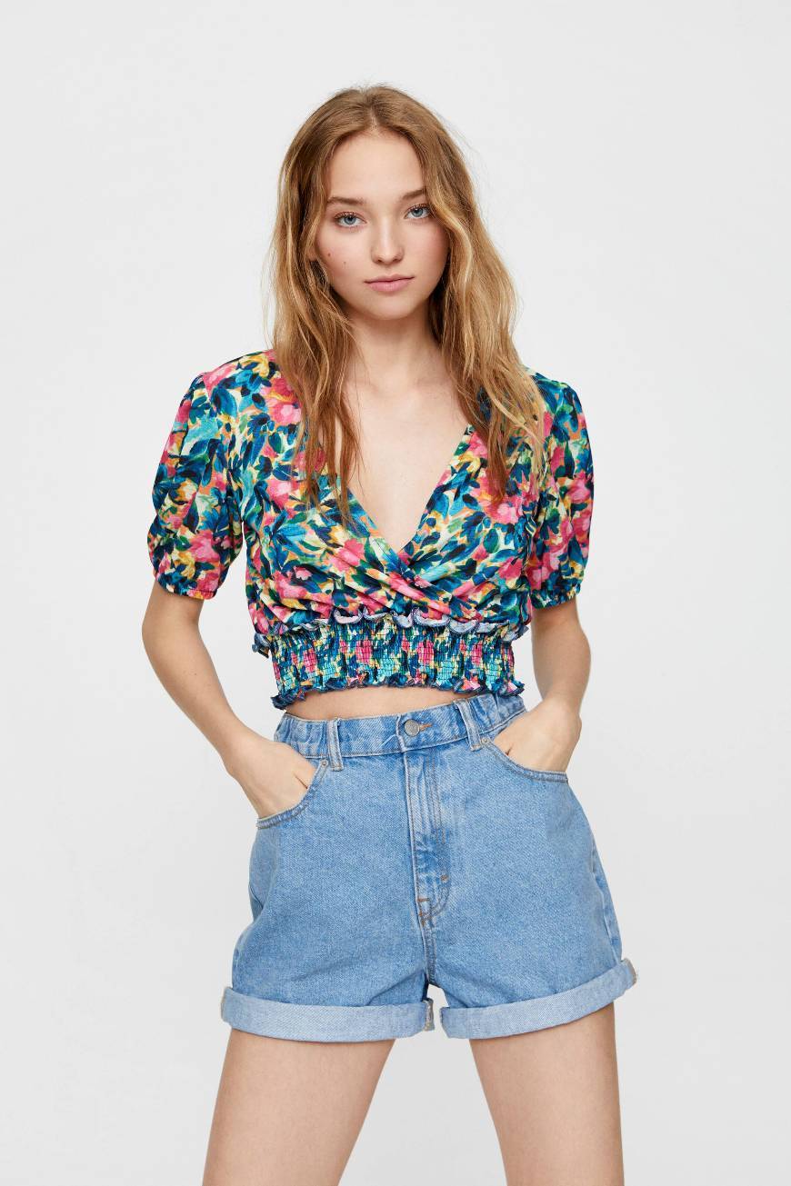 Product Crop Top Cruzado Estampado 