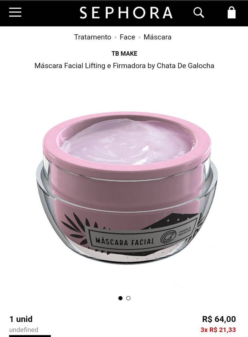 Fashion Máscara Facial Lifting e Firmadora Chata De Galocha | Sephora