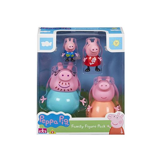 Peppa Pig Peppa Pig-6666 Pack 4 Figuras, Multicolor, 0