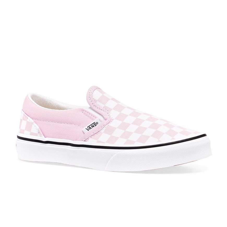 vans slip on checkered pink
