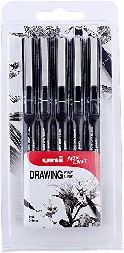 Product Uni-Ball 153486623 - Pack de 5 bolígrafo de dibujo