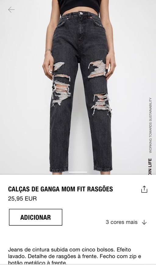 Products Calças Ganga Mom Fit c/Rasgões